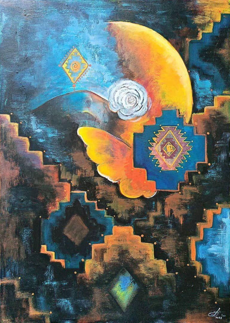 Blind Tradition - art (Painting) by Zahra   Rezaeian